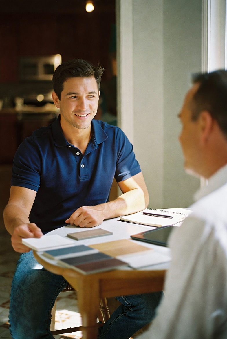 Initial phone call with a Granite-garage floors consultant